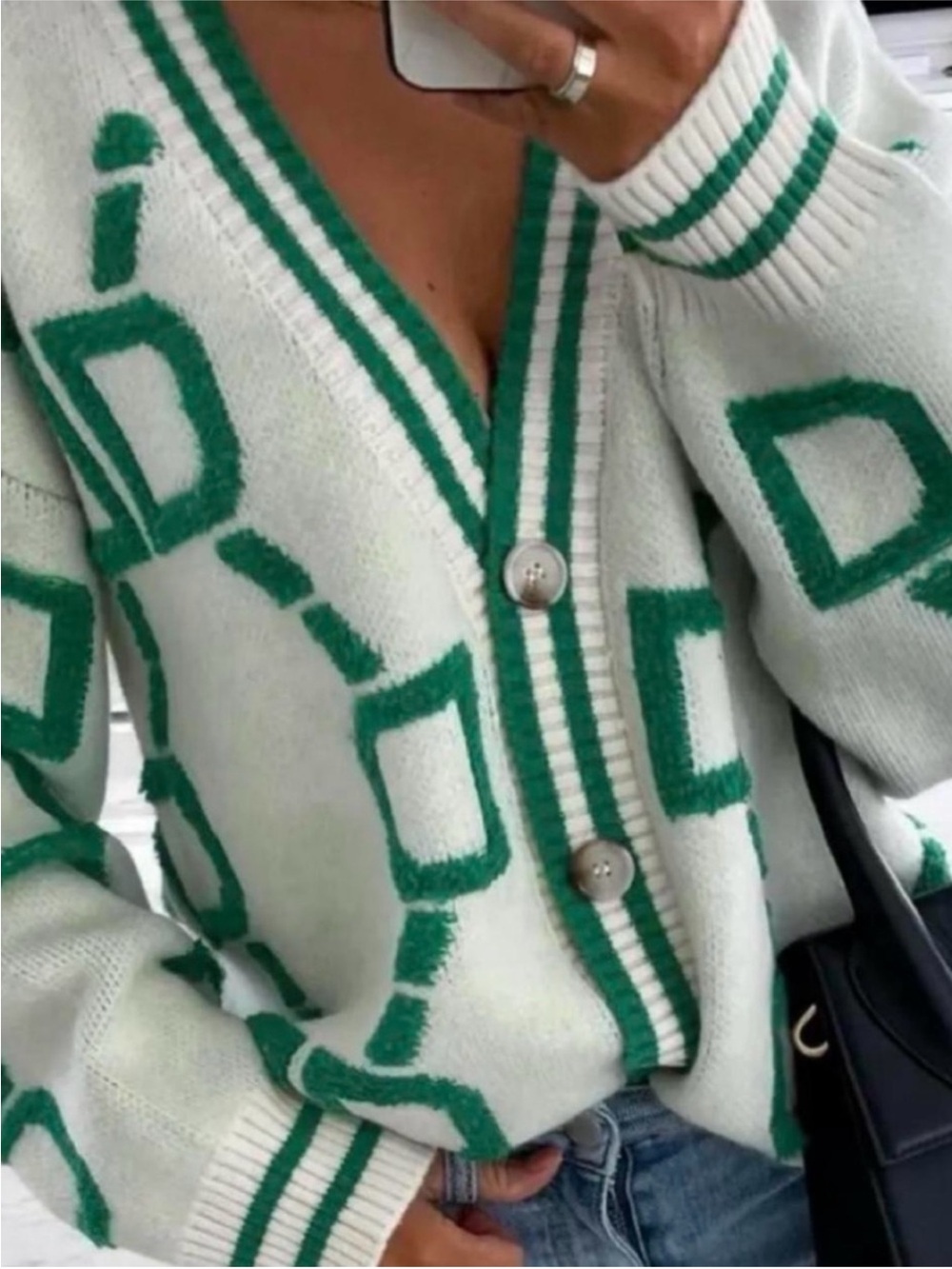 Brand New ~ Designer Look  Cardigan Sweater ~ Size XL